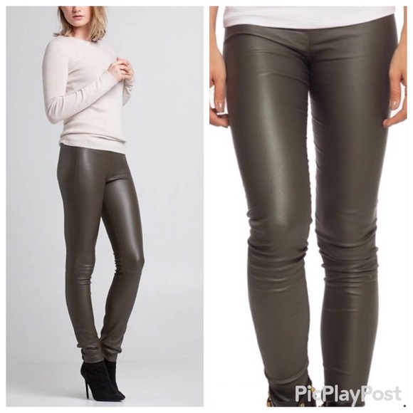 Pants - High Waist Faux Leather Leggings